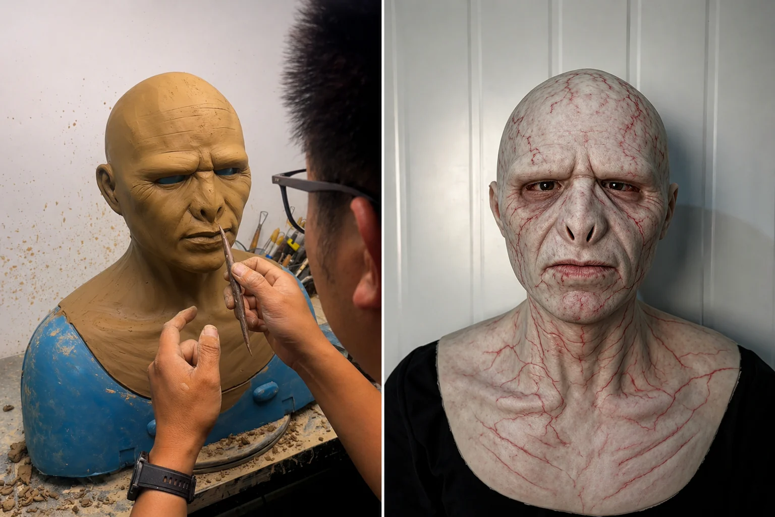 Behind the scenes of silicone mask crafting